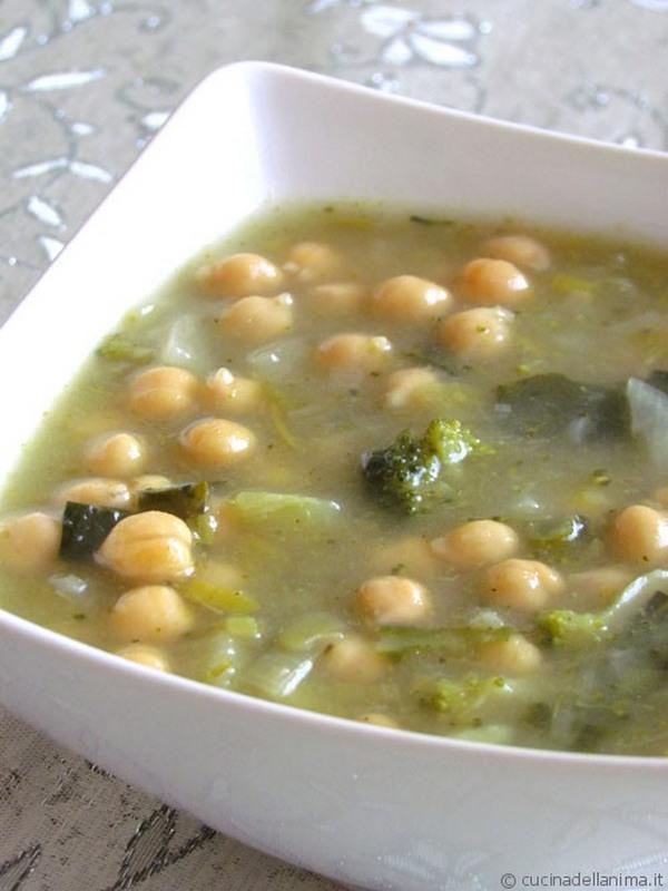 zuppa ceci broccoletti