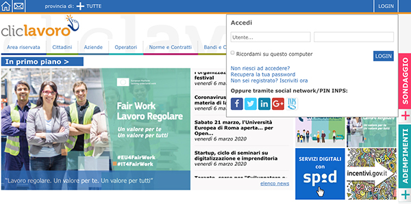 Sito clicklavoro