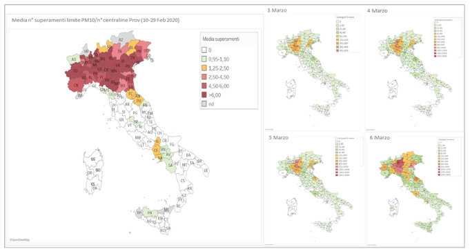 coronavirus inquinamento pianura padana