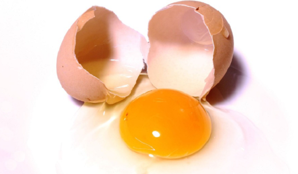 uovo con albume e tuorlo