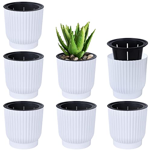Herefun Vaso da Fiori Auto-irrigazione, 7 Pezzi Vaso per Piantecon...