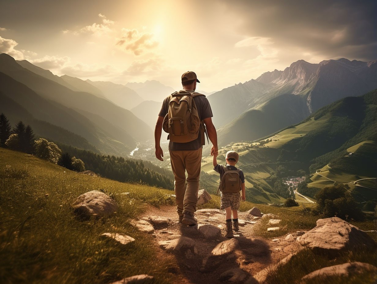 trekking padre figlio