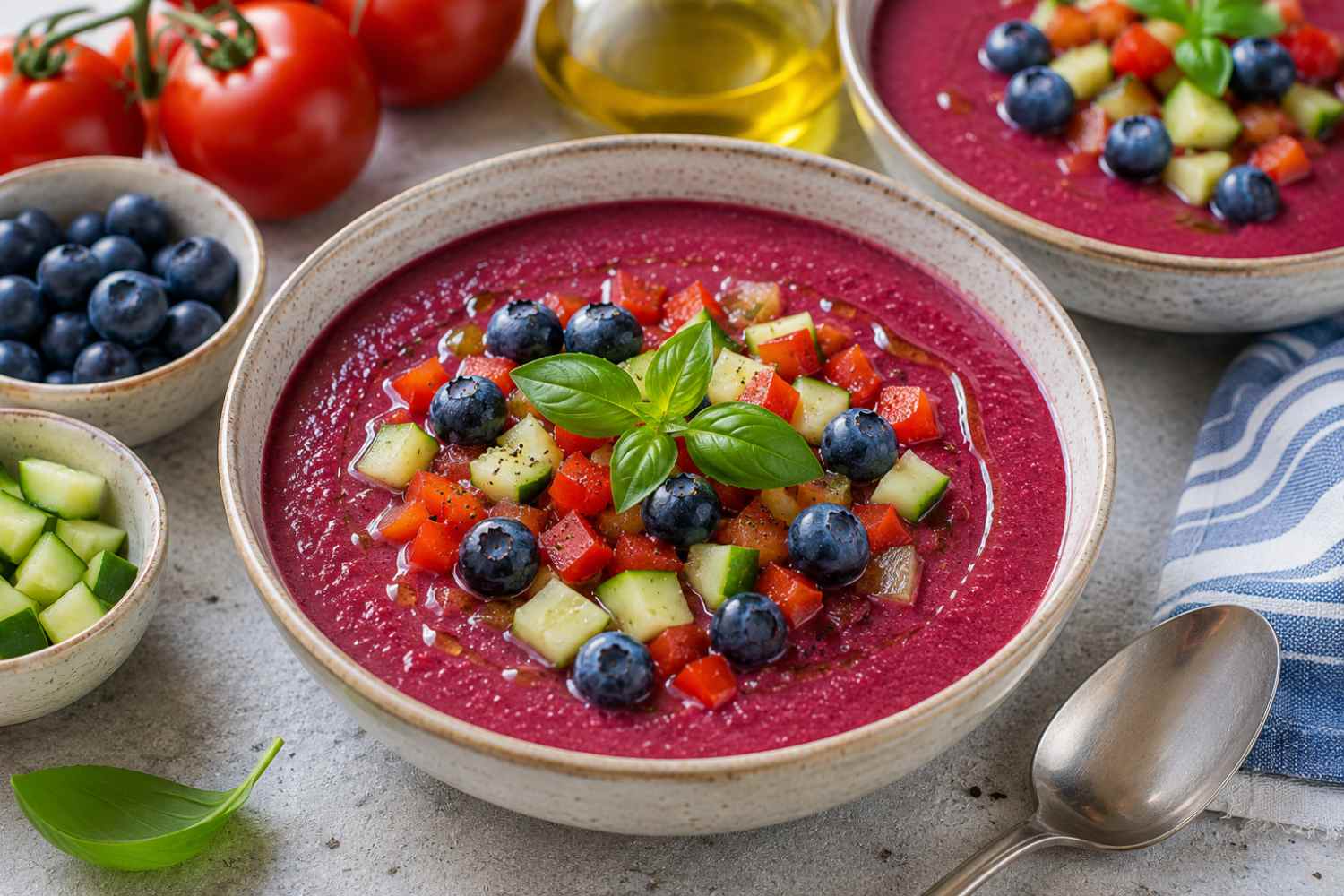 gazpacho di mirtilli