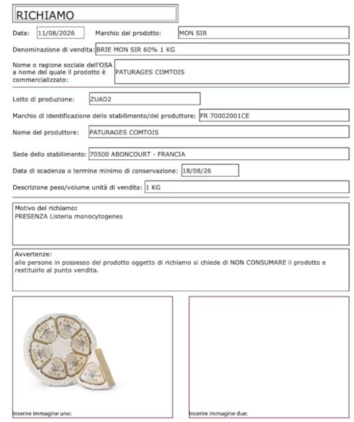 richiamo brie