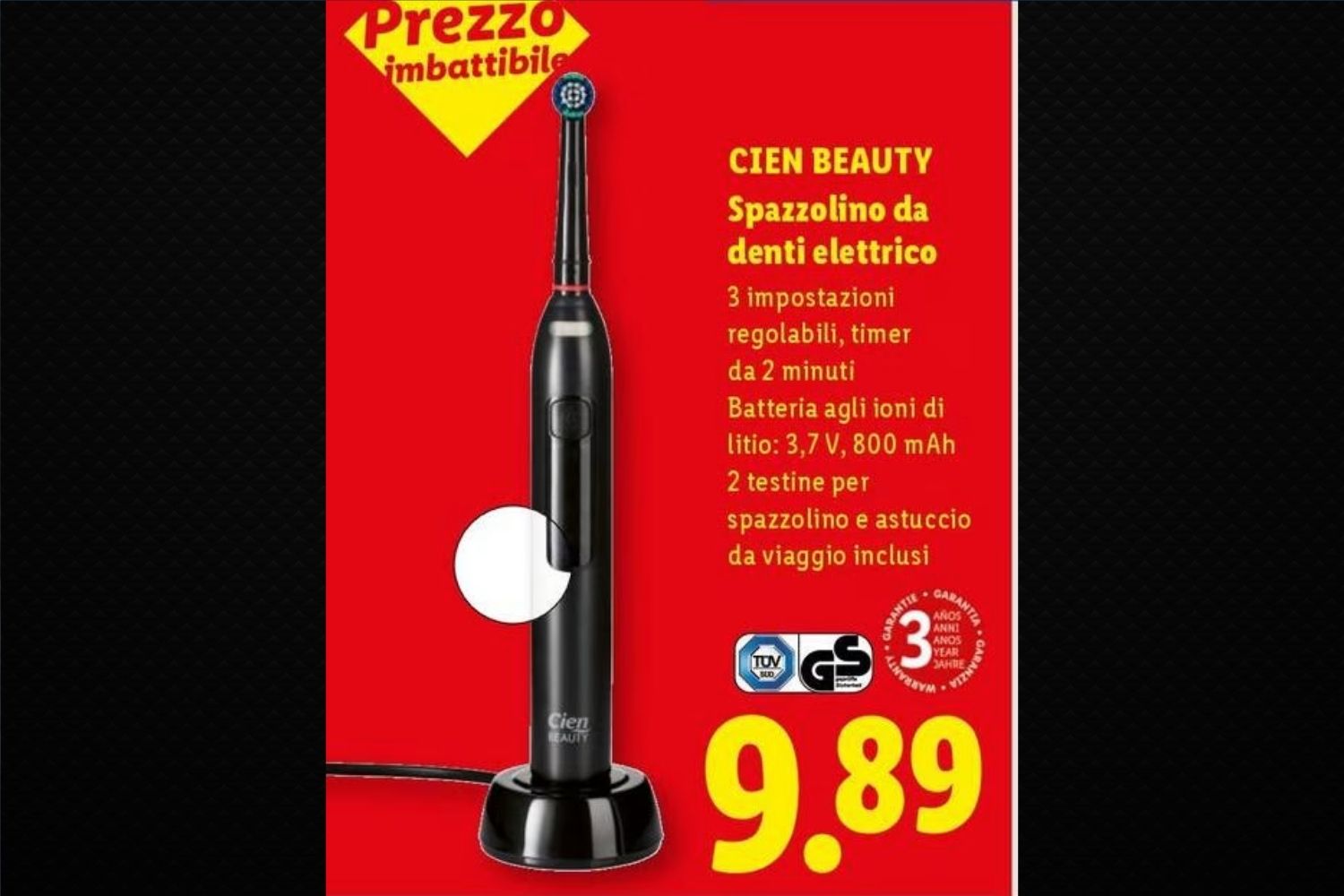 spazzolino elettrico lidl