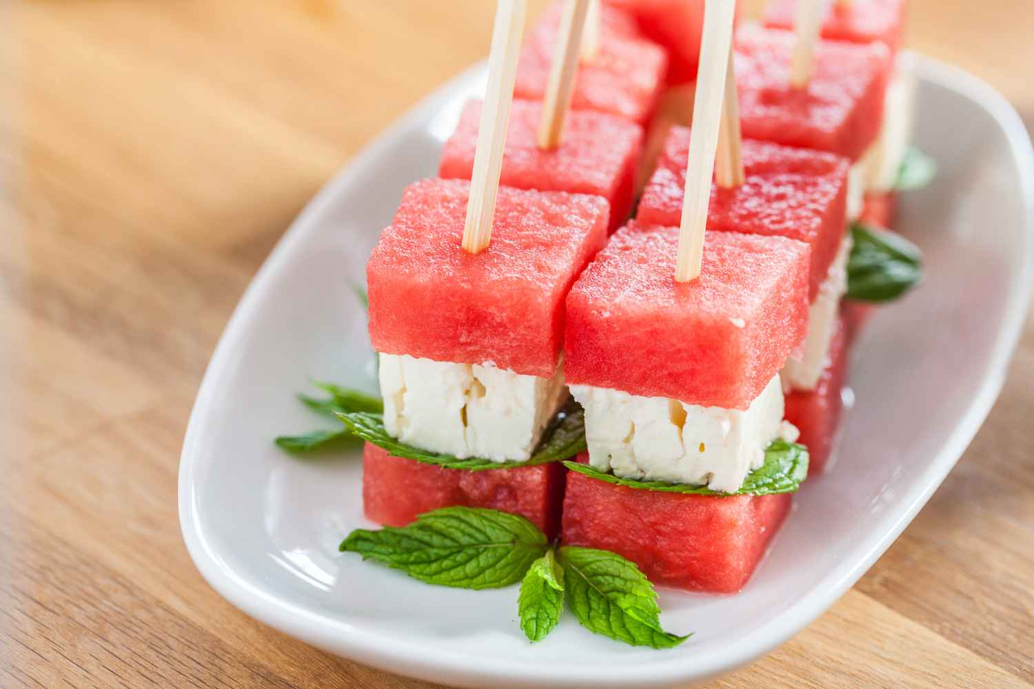 spiedini feta e cocomero