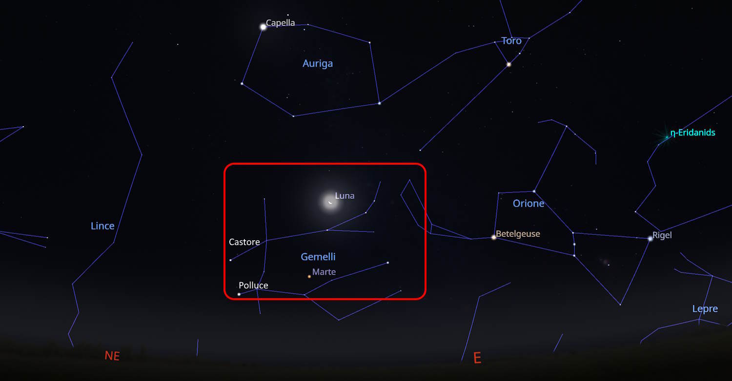 bacio luna marte