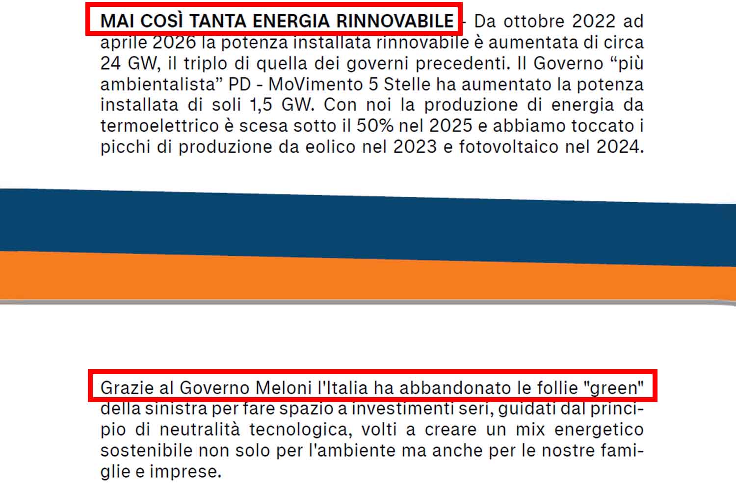 brochure Governo Meloni