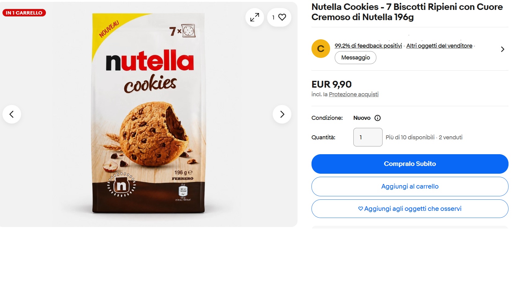nutella cookies ebay