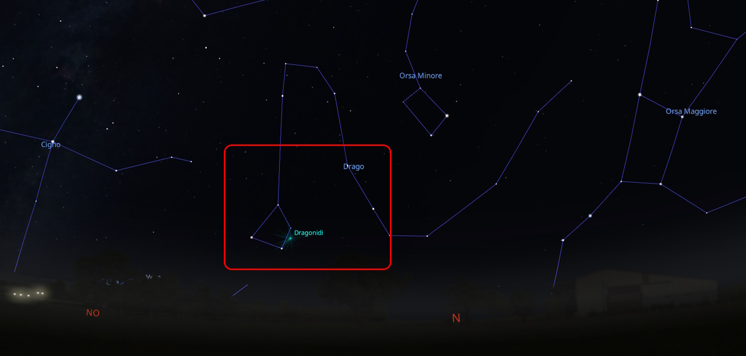 draconidi stelle cadenti ottobre