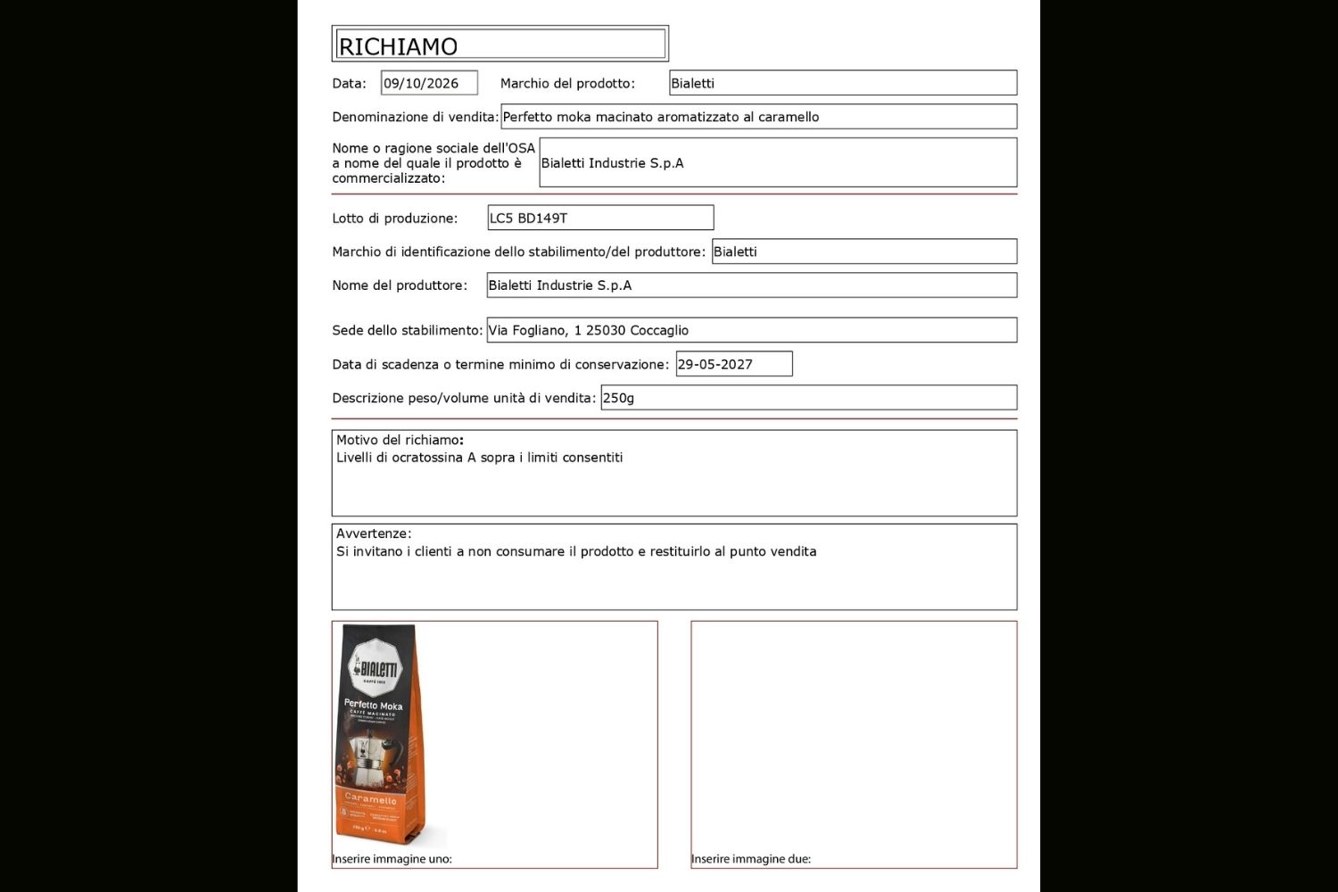 moka richiamo