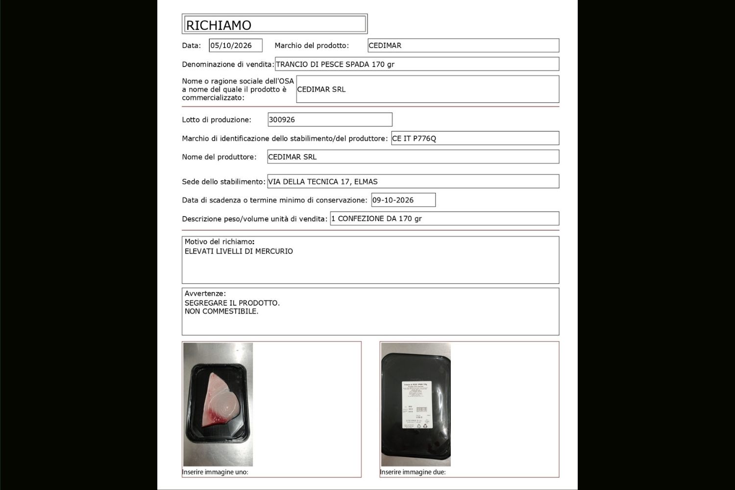 pesca spada richiamo