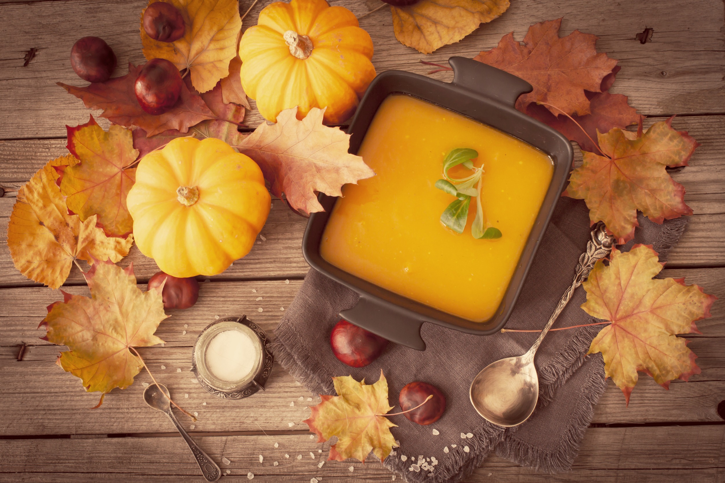 zuppa ceci castagne e zucca